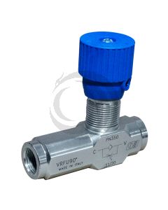 Valvula Reguladora de Flujo 90° 1/4" Check Valve