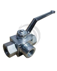 Valvula Bola Oleohidraulica 3 Vias 1/2"