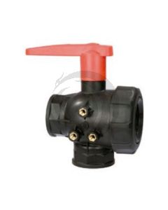 Valvula de Bola 3 Vias 3/4" Flujo continuo