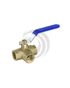 Valvula de Bola 3 Vias 1/2" Hi-Hi-Hi