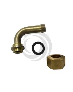 Kit Racor Curvo Bronce 1/2" Tuerca Hexagonal 1/2"
